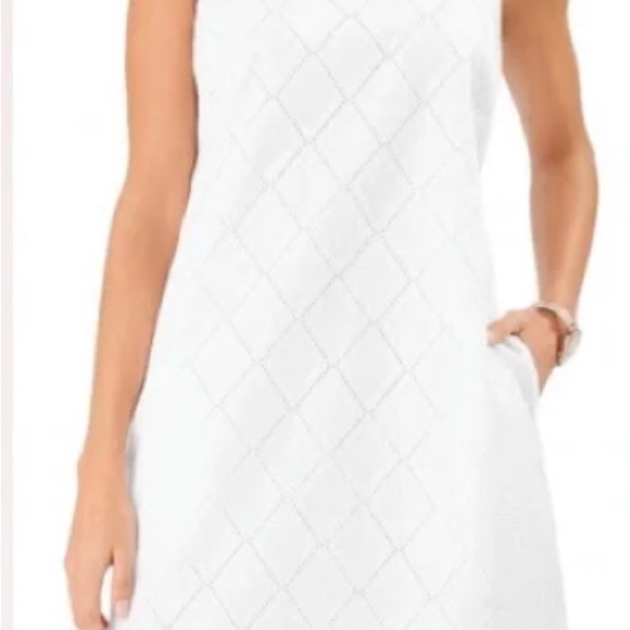 🌺❤️Host Pick❤️🌺!! NWT. Tommy Bahama White Villa View Cotton Eyelet Dress - Picture 3 of 10